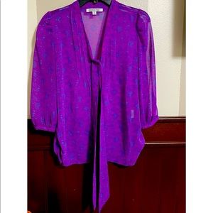 Patrons of peace purple blouse